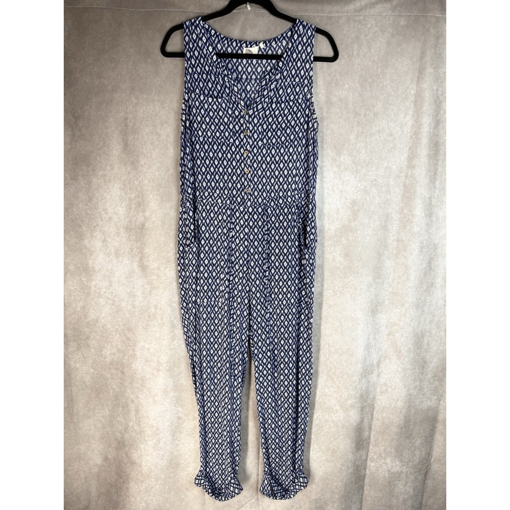 Lilka x Anthropologie Ikat Print Jumpsuit In‎ Blue Women's Size XS